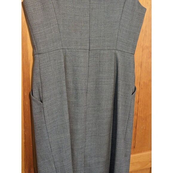 Magaschoni US 6 Sleeveless Fitted Wool Sheath Career Dress Gray - Picture 13 of 14